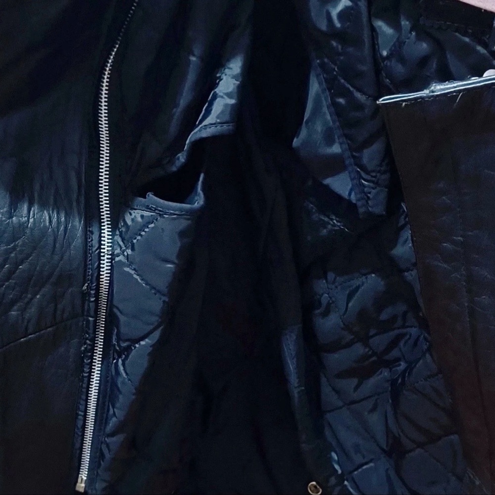 Wilson’s Fringed Black Leather Biker Jacket XL - Picture 11 of 16